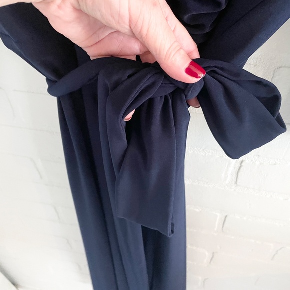 Lauren Ralph Lauren Midi/Maxi dress Faux wrap Lighthouse Navy blue Sz 22W - Picture 10 of 15